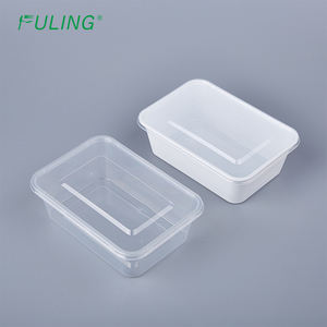 FULING Contenedor de comida desechable transparente para llevar con tapas Fiambrera rectangular de plástico <span class=keywords><strong>PP</strong></span> de grado alimenticio para llevar - Product Image 3