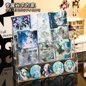 Acrylic Badge Display Rack 5 Tier Transparent Multifunctional Shelf For Anime Collectibles Desktop Storage HATSUNE MIKU - Product Image 3