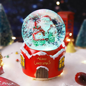 Sfera di cristallo di babbo natale, ornamenti per carillon che girano automaticamente la <span class=keywords><strong>neve</strong></span> regali per bambini carillon di natale regali di natale/ - Product Image 3