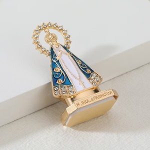 Nuestra Señora <span class=keywords><strong>de</strong></span> Apareció Concepción Regalos Estatuilla pequeña Coche Adornos para el hogar Metal Brasil Decoración religiosa católica - Product Image 5