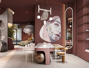 Estaciones de Salón de Belleza de Lujo Artísticas Personalizadas, Diseño Interior Integral, Estaciones de Barbería, Personalización Completa de Tiendas, Mobiliario de Salón - Product Image 1