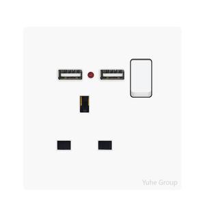 Enchufes e Interruptores Británicos, Panel Táctil Eléctrico de Pared de 10A, IP27, Material de PC, Diseño Moderno - Product Image 4