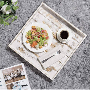 Table basse en bois blanchi à la chaux antique laque classique grand plateau de service pour <span class=keywords><strong>cuisine</strong></span> salon vaisselle pour le stockage des aliments - Product Image 5