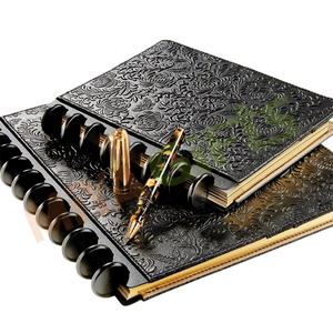 Cubierta Personalizada para Agenda <span class=keywords><strong>con</strong></span> Logotipo en Relieve, Diseño de Cuero Lichi Pebble, Tamaño Carta, <span class=keywords><strong>con</strong></span> Bolsillo - Product Image 1