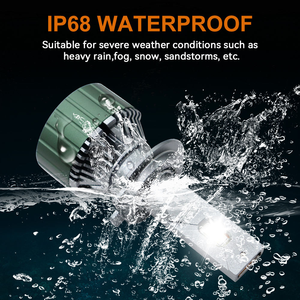 Nouveauté : Ampoules de phares LED M9 Pro 60W 12V 12000 Lumens 6000K, faisceau haut/bas, H1 H4 H7 9005 9006, étanches, pour conduite et feux de brouillard - Product Image 3