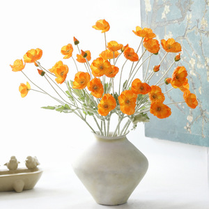 Fiori Artificiali di Papavero Islandese Realistici in 4 Colori, Steli di Papavero Finto per Decorazioni Floreali di Hotel, Casa <span class=keywords><strong>e</strong></span> Matrimoni - Product Image 3
