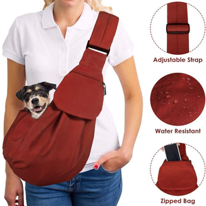 <span class=keywords><strong>Modern</strong></span> stil taşınabilir Crossbody köpek kedi taşıyıcı nefes örgü el-ücretsiz günlük seyahat Sling Snap düğmesi kapatma ile - Product Image 4