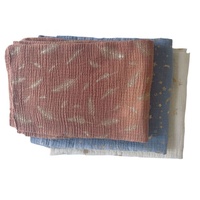 Personnalisé 100% coton popeline tissu brillant feuille impression paillettes dorure pour femmes bébé gaze vêtements de détente or argent conception sacs