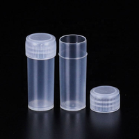 Frascos de Plástico Transparente de 5 ml con Tapa de Rosca, Forma Cilíndrica, Material PP, Contenedor para Almacenamiento de Productos Químicos