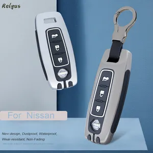 New Metal Silicone Car Remote Key Case Cover Shell For Nissan Juke 2023 X-trail T33 Qasqhai J12 Qashqai 2022 Ariya Altima Teana