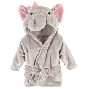 Albornoz de felpa con cara de Animal para bebé, bata de baño con capucha de elefante bonito, 0 a 9 meses - Product Image 1
