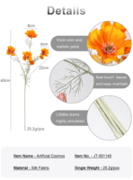 Fabrik-Großhandel 60cm Künstliche Cosmos-Blume Seiden-Kunstblume Gloriosa-Gänseblümchen für Hochzeits-Floristen Großhandelslieferung Heim- und Eventdekoration