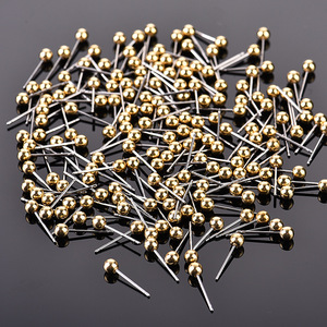 Accessoires de bijouterie, épingles à tête ronde en cuivre pour la fabrication de boucles d'oreilles, paquet de 24 mm - Product Image 1