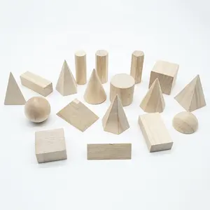 Wooden intelligence education recognition geometric shapes toys Geometric Solids
