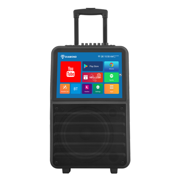 2026 Top Seller TV Version 10'' Woofer 2-Way WiFi 30W 2G+32G Android 13 Karaoke Machine Outdoor Mobile Trolley Stage Speaker