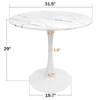 Vente en gros de haute qualité Morden design MDF bois PP Top facile à installer Tulipe personnalisé Petite table à manger ronde ste sur les ventes