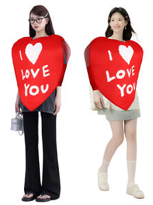 Costumes de cosplay de couple en forme de cœur pour la Saint-Valentin - Tenues de mascotte amusantes pour les fêtes et les événements scolaires - Product Image 5