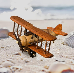 Avions <span class=keywords><strong>en</strong></span> <span class=keywords><strong>bois</strong></span> vintage modèle d'<span class=keywords><strong>avion</strong></span> pour enfants Art Craft Retro Aircraft Glider Biplane Pendentif modèle pour ornement de bureau à domicile - Product Image 3