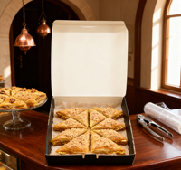 Boîte-cadeau d'emballage de chocolat de noix de dates vides d'impression personnalisée recyclable Diwali boîte arabe de Baklava de pâtisserie de dessert sucré