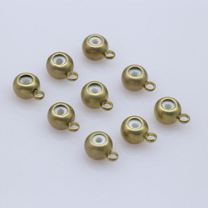 Copper Alloy Round Metal Beads 96 Loose Beads For <b>Bracelet</b> Making - Product Image 3
