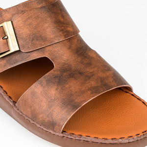 Sandales arabes personnalisées SHIKOL de qualité supérieure pour hommes, en <span class=keywords><strong>cuir</strong></span> véritable, confortables, vente en gros, style Dubaï, semelle en caoutchouc légère, <span class=keywords><strong>luxe</strong></span> - Product Image 4