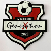 Patchs 3D TPU personnalisés en gros avec logo thermocollant, TPU souple en forme de fleur pour vêtements de sport et casquettes de football