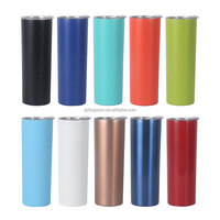 Tasse à café en acier inoxydable 304 à double paroi isolée sous vide de 20oz personnalisée en gros avec paille droite en métal