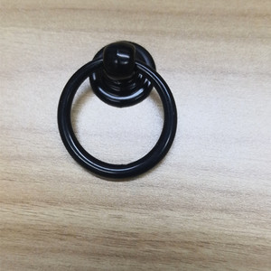 Furniture Handle Ring Zinc Alloy Single Hole Drawer Pull Minimalist Design - Product Image 2