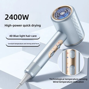 Sèche-cheveux haute vitesse 2400W, technologie de pression d'air multipliée, soin des cheveux aux ions négatifs à lumière bleue, sèche-cheveux à température constante - Product Image 4