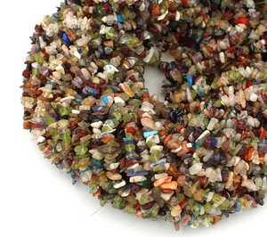 Cuentas de piedras preciosas arcoíris pulidas, cuentas de pepitas de piedras múltiples para la fabricación de joyería - Product Image 5