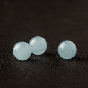 アクアマリン1PC Chalcedony Light BlueルースビーズDIYジュエリー手作り半完成石ブレスレットビーズアクセサリー - Product Image 4