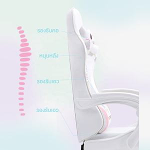 Cómodo respaldo <span class=keywords><strong>Cinnamoroll</strong></span> Gaming Chair Girls Cute Computer Sillón Home Swivel Lifting <span class=keywords><strong>Silla</strong></span> ajustable con reposapiés - Product Image 4