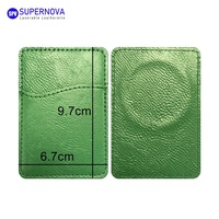 Porte-cartes de crédit en cuir UV laser vierge, support magnétique pour téléphone, vente en gros, logo personnalisé pour cadeaux promotionnels