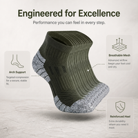 Chaussettes de randonnée personnalisées avec logo, soutien de la voûte plantaire, maille respirante, talon renforcé, chaussettes d'extérieur pour la randonnée, le camping, le trekking, OEM