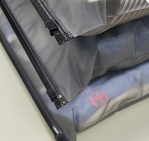 Translucent Gray Zipper Bag Customized LOGO Printed Garment Bag T-shirt Jeans <b>Packaging</b> Ziplock Bag for <b>Small</b> Business - Product Image 3