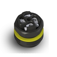 Conector de Cable Eléctrico con Abrazadera de Tornillo Redonda Hembra de 4 Pines y 450V CA, IP68, para Iluminación de Paisajes