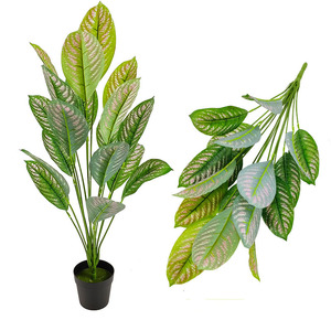 <span class=keywords><strong>Piante</strong></span> Artificiali Decorative da Interno con 18 Foglie, 62cm, Bonsai Artificiale all'Ingrosso per Casa, Hotel, Ristorante - Product Image 2