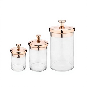 KITCHEN FOOD STORAGE FANCY DECORATIVE GLASS CANISTER HOME and KITCHEN <b>COOKIES</b> CANISTER - Product Image 1
