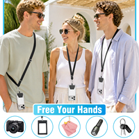 Cordon de téléphone portable, cordon réglable pour téléphone portable, sangle de cou transversale compatible avec les smartphones iPhone et Android