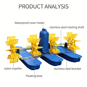 L'aérateur de roue <span class=keywords><strong>d</strong></span>'<span class=keywords><strong>eau</strong></span> à 4 pales 2hp1.5kw est utilisé <span class=keywords><strong>pour</strong></span> l'oxygénation et l'aquaculture dans les étangs à crevettes - Product Image 4