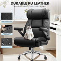 Chaise de bureau moderne haut de gamme, grande et haute, inclinable, avec accoudoirs 5D réglables, capacité 500 lbs, fini les maux de dos après de longues heures au bureau