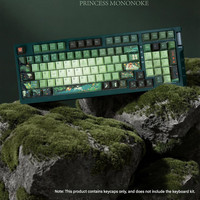 Personality Princess Mono-noke Theme Keycaps Cherry Profile PBT Dye Sublimation for Mx Switch 64/68/104/108 Mechanical Keyboard