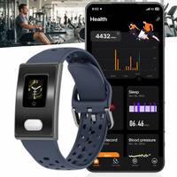 Moniteur de fitness sans écran 2026 ETQ14 avec mini-écran TFT, ECG, fréquence cardiaque, SpO2, tension artérielle, suivi du sommeil, IP67