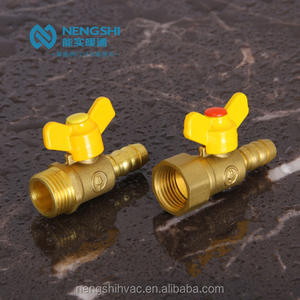 Válvula de bola de <span class=keywords><strong>Gas</strong></span> de latón macho, 1/2 pulgadas, con mango de mariposa - Product Image 3