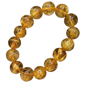 Rare <strong>Gemstone</strong> Healing <strong>Bracelet</strong> Natural Stone Bead 8mm Gold Rutiled Quartz <strong>Bracelet</strong> - Product Image 6