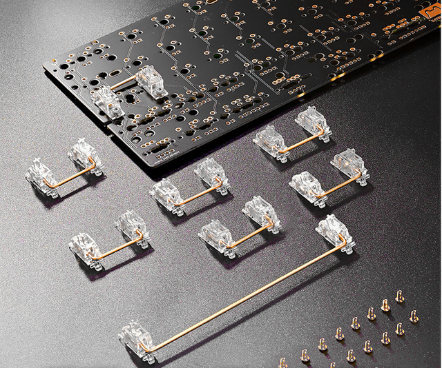 Shaft Mechanical Keyboard PCB Mount Transparent Keycap Keyboard Stabilizers Screw-in Stabilizers