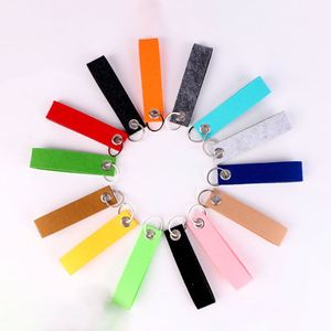 Colorful Felt Keychains Blank Wristlet <b>Key</b> Chains for Car Craft <b>Key</b> Chains with <b>Rings</b> - Product Image 1