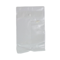Sac à bouton pression en PVC transparent imperméable avec logo personnalisé, sac de rangement pour cosmétiques en plastique transparent avec poche zippée à l'avant