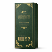 Boîte rigide pour emballage d'huile d'olive extra vierge de qualité supérieure, boîte cadeau pour bouteille d'huile d'olive avec logo personnalisé, estampage à chaud doré, avec insert en mousse EVA