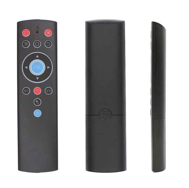 Portable 2.4G Wireless 17 Keys Voice Remote Control Air Mouse Gyro Mic IR Learning for Tablet PC HTPC IPTV Android Tv Box